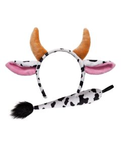 Animal Ears & Tail Set - Cow Kids Fancy Dress 