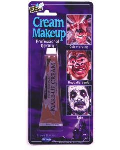 Makeup Cream Tube Brown 1Oz Face Paint Halloween Fancy Dress Accessory