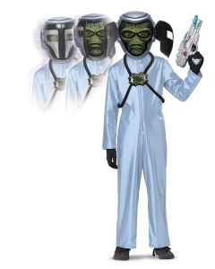 Deluxe First Contact Alien Kids gun and Motion mask Costume Halloween Scary Fancy Dress